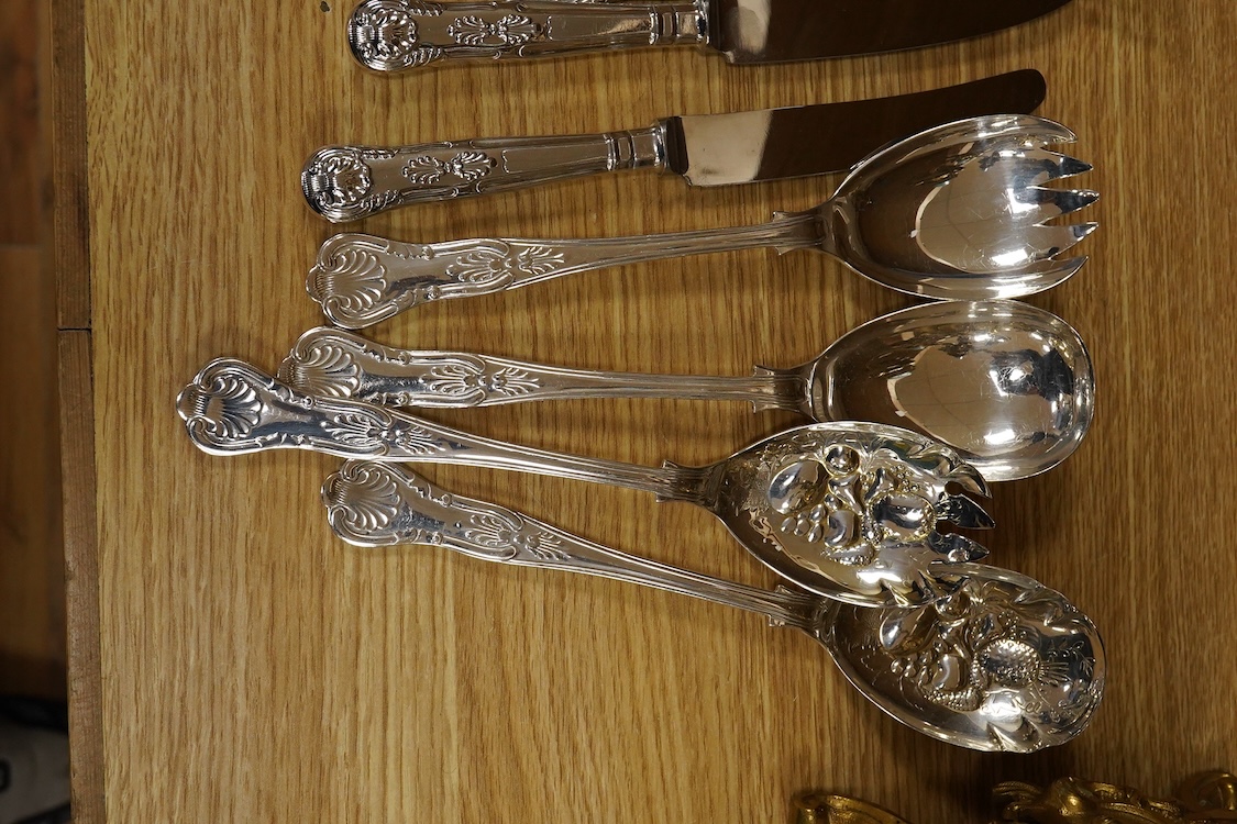 A quantity of silver plated cutlery
